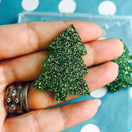 40mm Silicone Dangle Earring Mold Christmas Tree