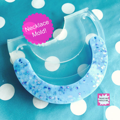 90mm Arc Curve Silicone Pendant Mold - Resin Necklace PM06 ccc