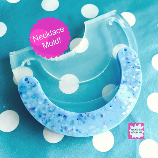 90mm Arc Curve Silicone Pendant Mold - Resin Necklace PM06 ccc