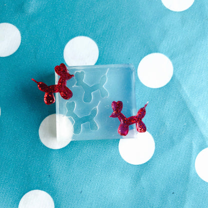 15mm Clear Silicone Balloon Dog Earring Mold for Resin | Party Balloons Funfair Quirky