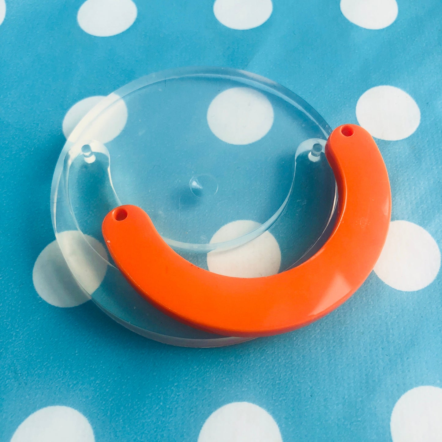 60mm Statement Pendant Arc Silicone Mold - For Resin Jewellery Making With Holes PM09 ccc T