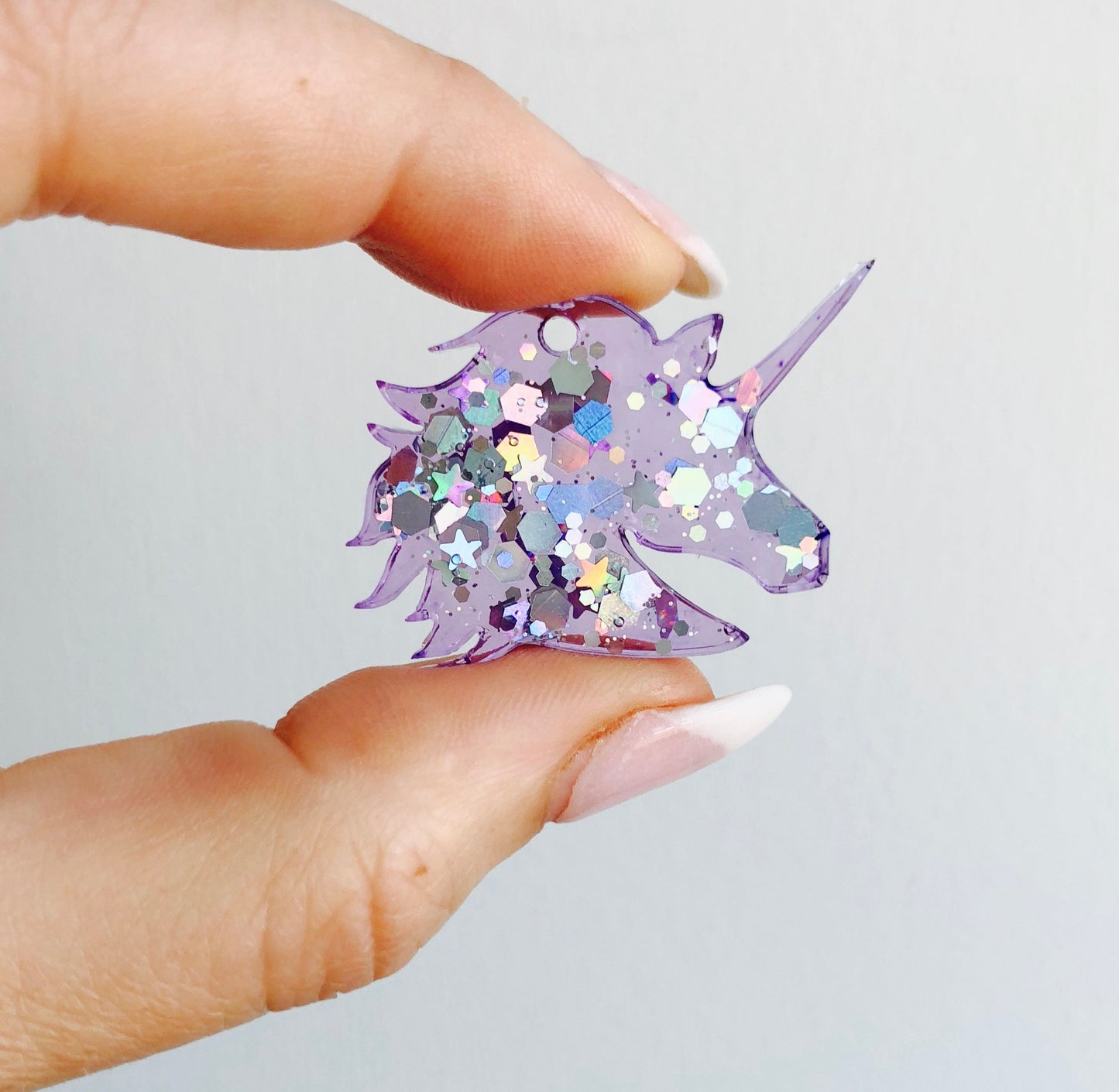 35mm Silicone Earring Unicorn Mold  - Earrings Resin Crafter Mould Mystical Animal EM22 with hole