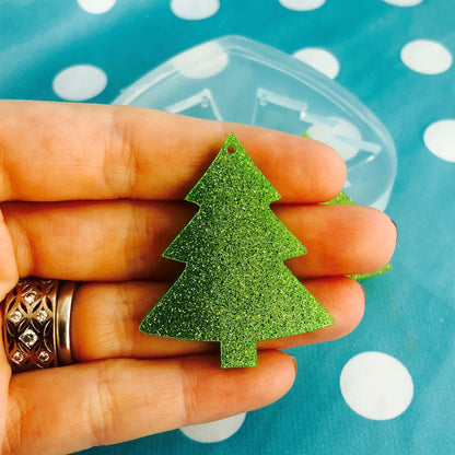 40mm Silicone Dangle Earring Mold Christmas Tree - Dangle Drop Statement Large Earrings Resin Crafter Mould EM41