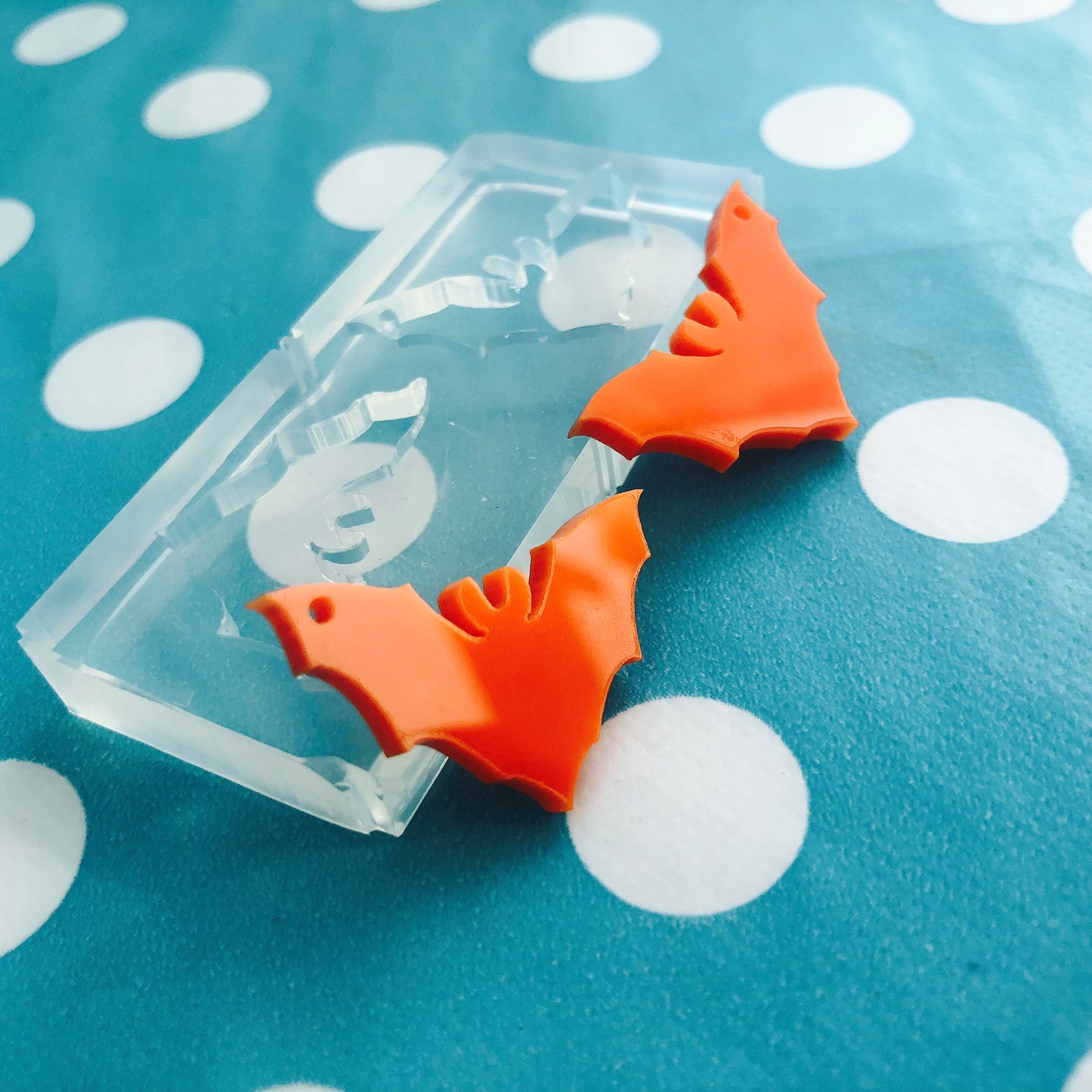 30mm Silicone Bat Earrings Dangle Mold  EM414 halloween