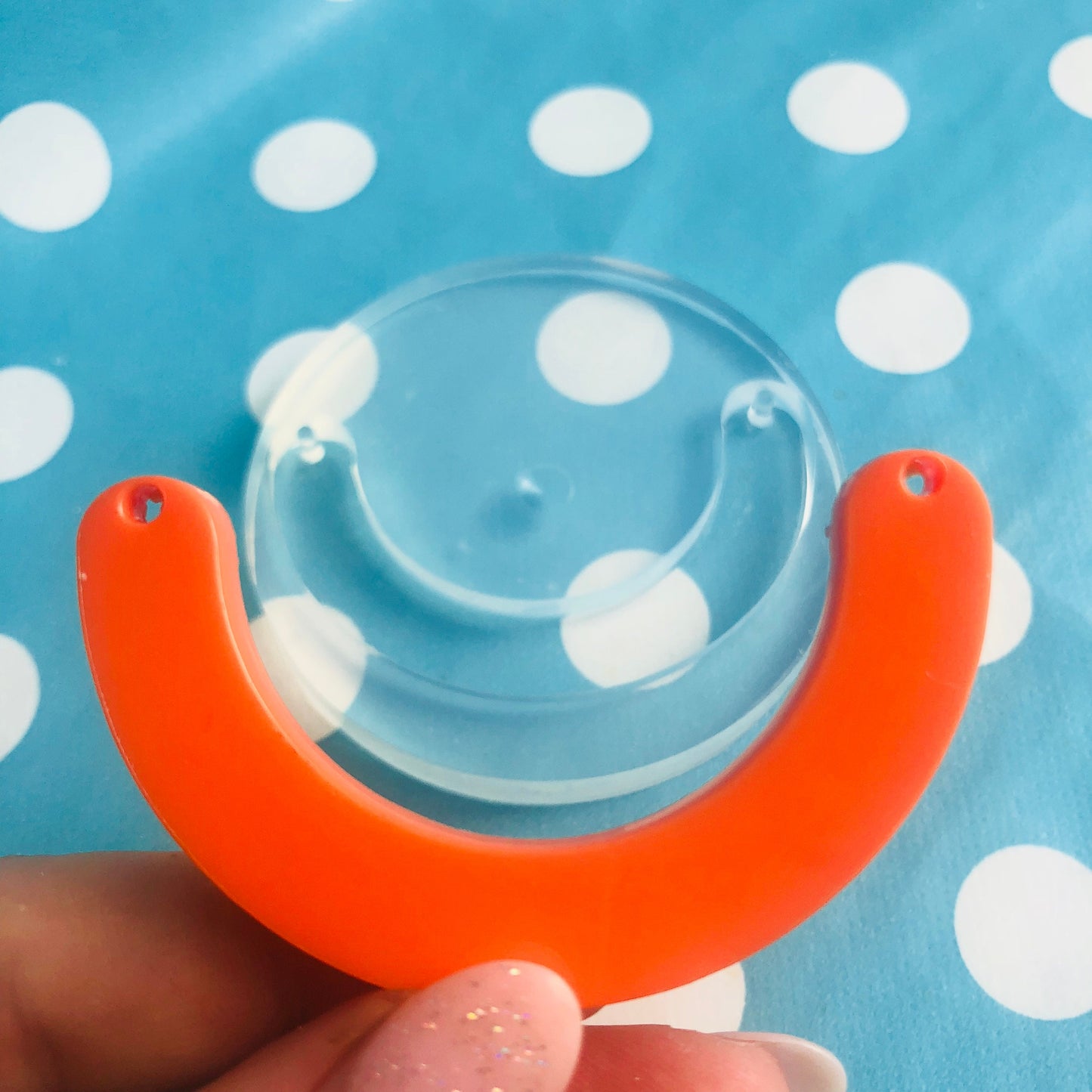 60mm Statement Pendant Arc Silicone Mold - For Resin Jewellery Making With Holes PM09 ccc T