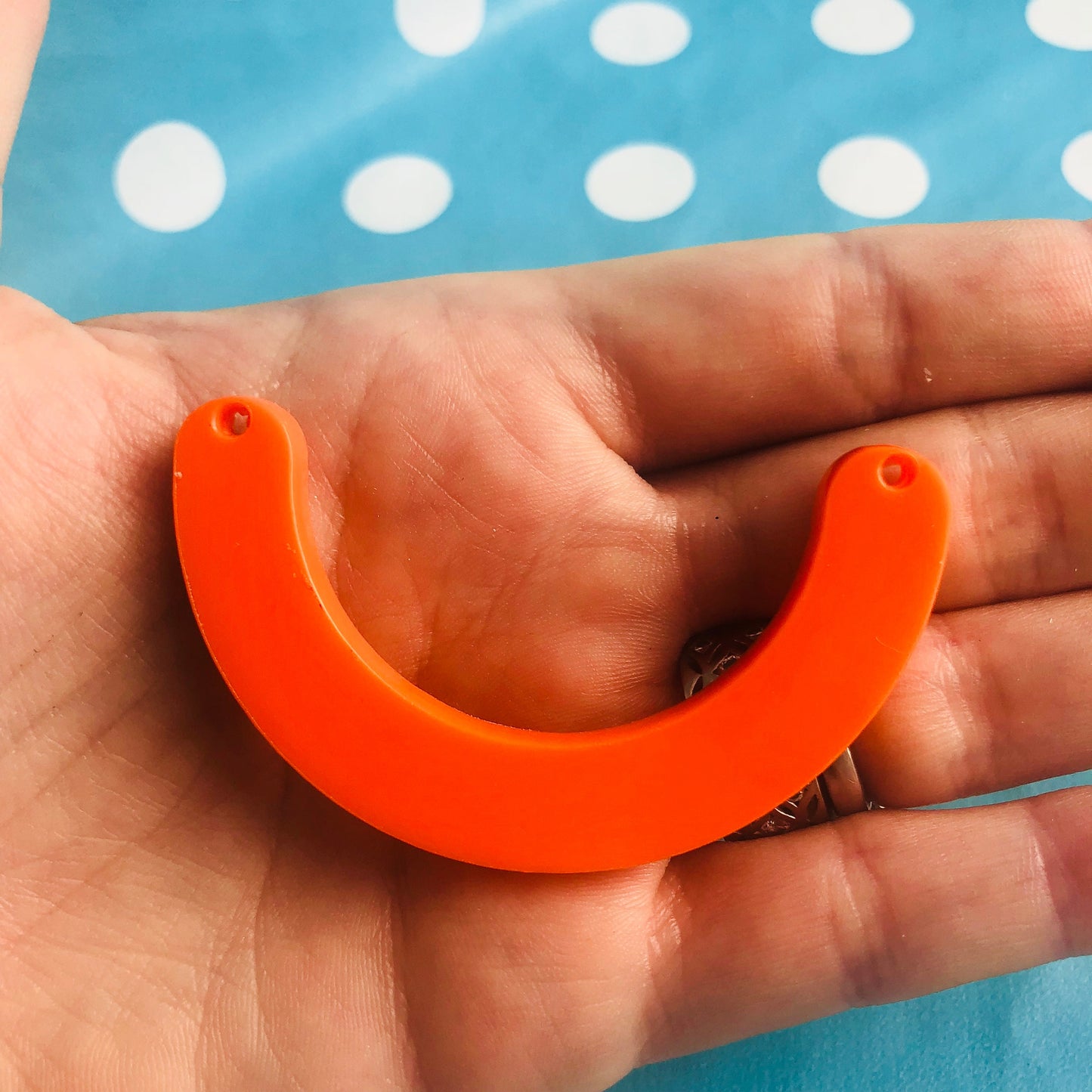 60mm Statement Pendant Arc Silicone Mold - For Resin Jewellery Making With Holes PM09 ccc T