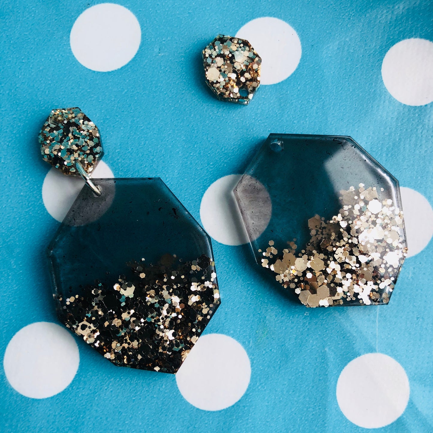 40mm XL Rock Dangle Earring Mold - Silicone Mold Craft Resin Earrings EM216