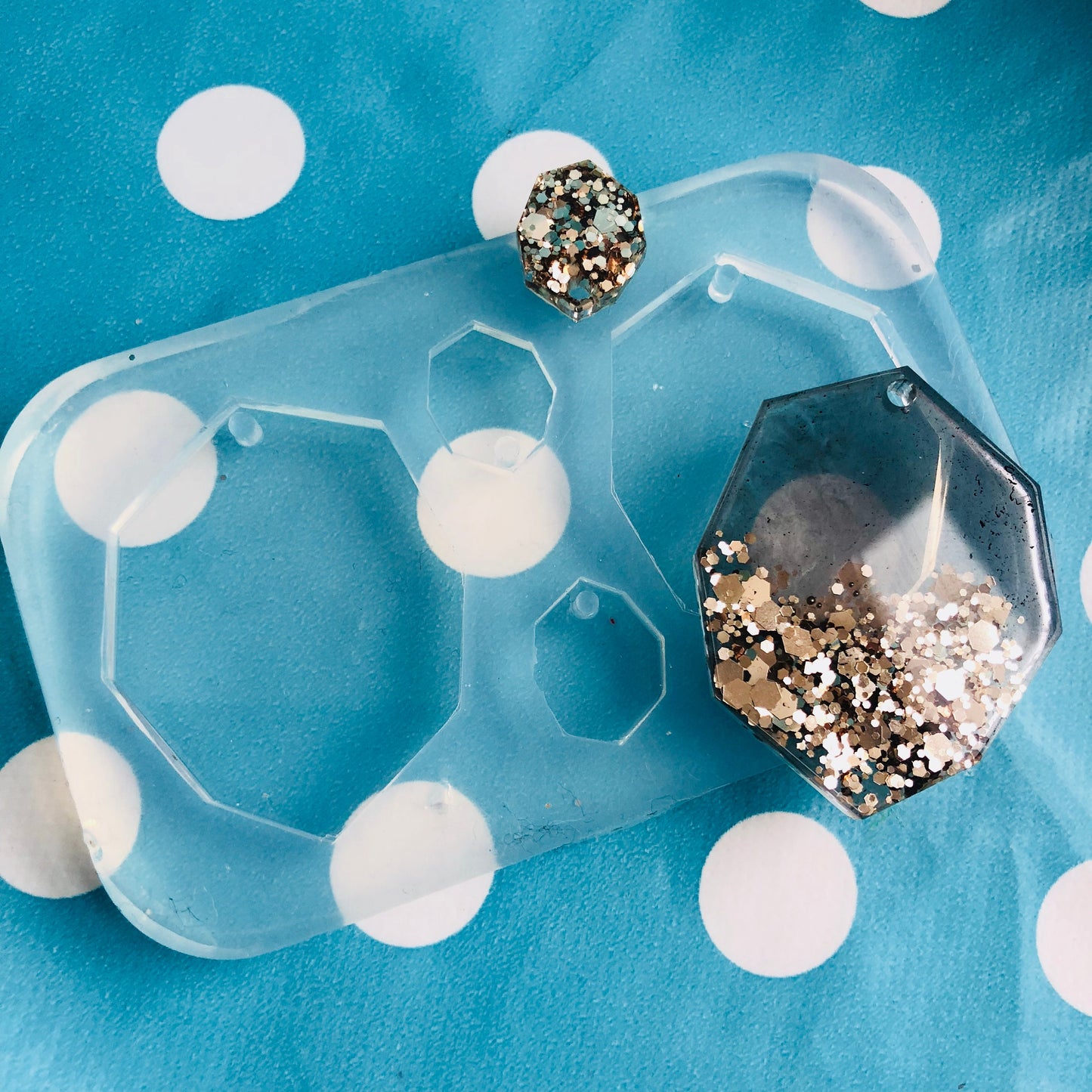 40mm XL Rock Dangle Earring Mold - Silicone Mold Craft Resin Earrings EM216