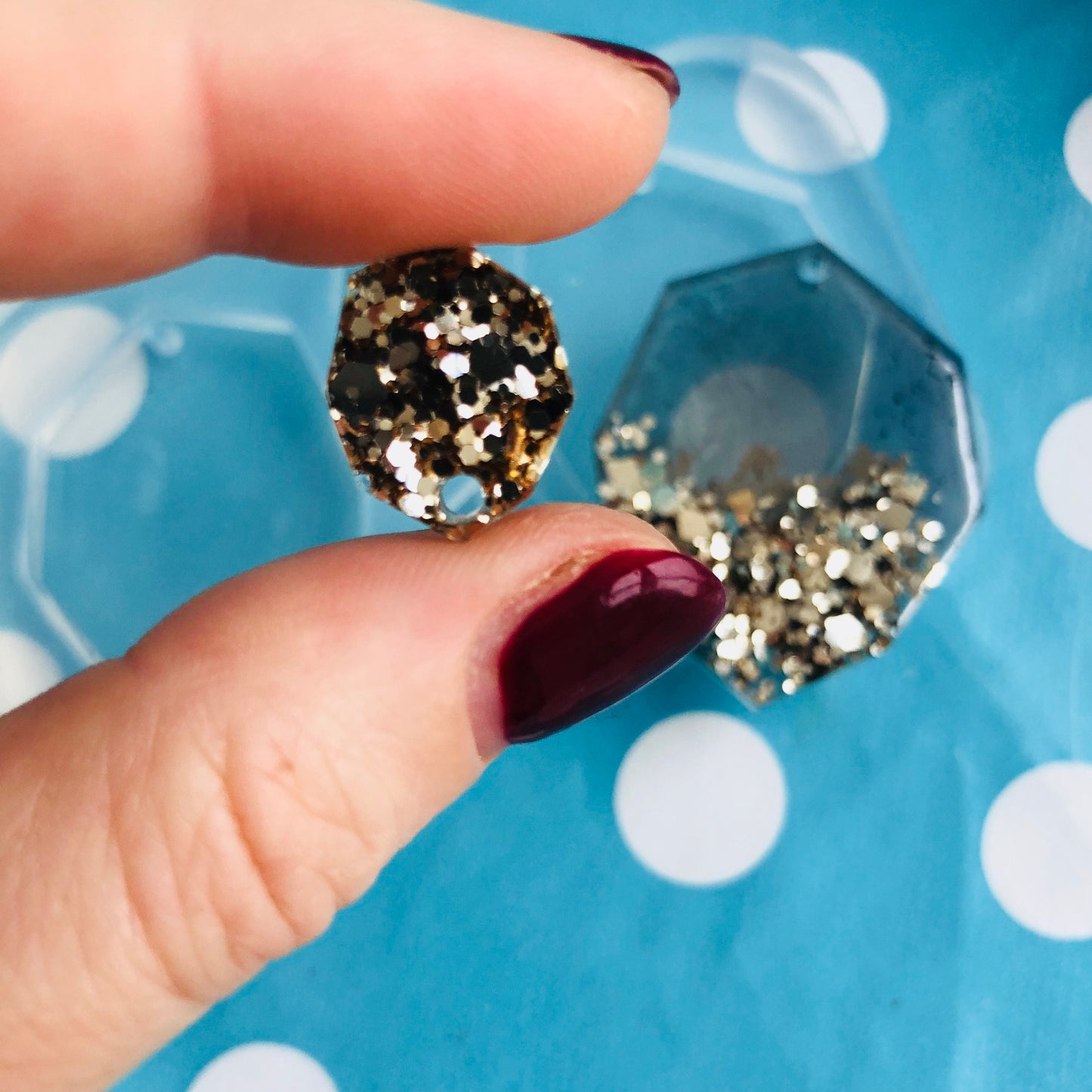 40mm XL Rock Dangle Earring Mold - Silicone Mold Craft Resin Earrings EM216