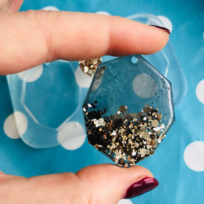 40mm XL Rock Dangle Earring Mold - Silicone Mold Craft Resin Earrings EM216