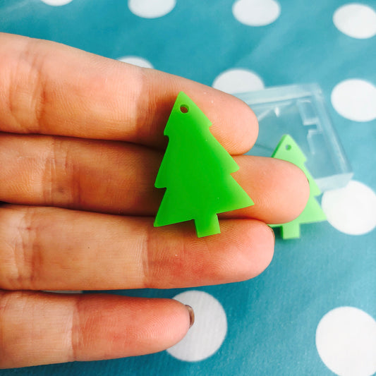 25mm Silicone Dangle Earring Mold Christmas Tree