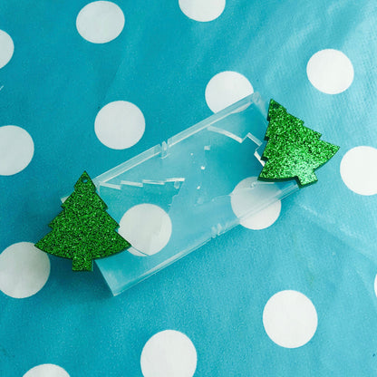 Christmas Tree Silicone Earring Mold: Dangle Resin Craft Mould (45mm)