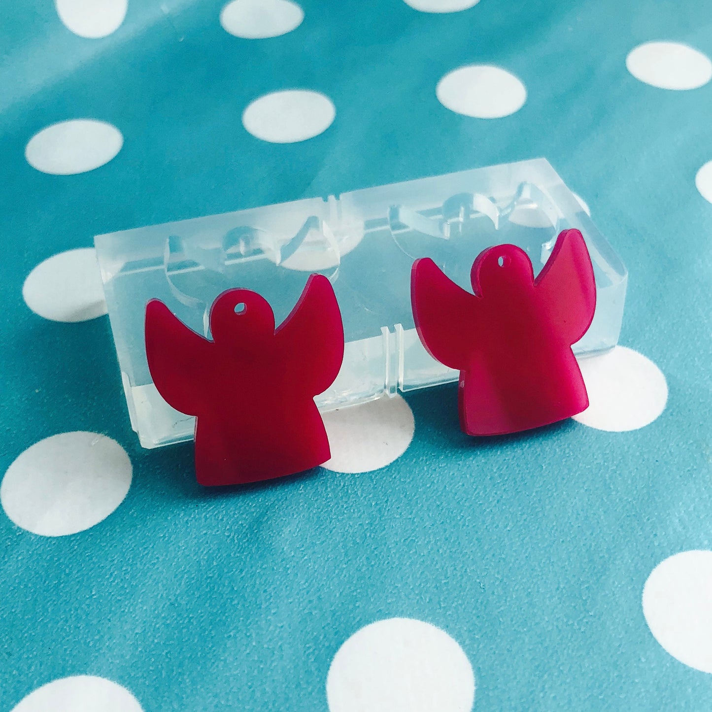 Angel Dangle Earring Mold - Silicone Resin Mould Stud Heaven Spiritual Shape Christmas EM47 T