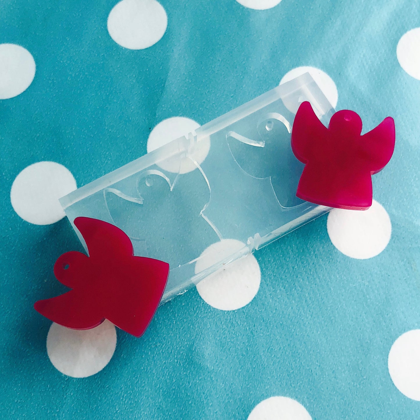 Angel Dangle Earring Mold - Silicone Resin Mould Stud Heaven Spiritual Shape Christmas EM47 T