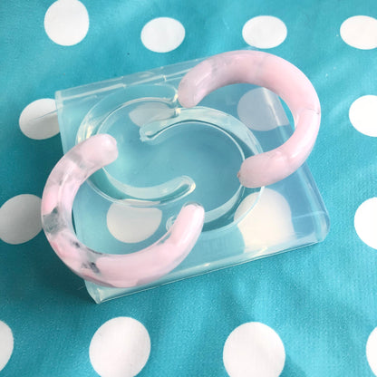 40mm Clear Silicone Hoop Earring Mold for Resin | CC Drop Dangle