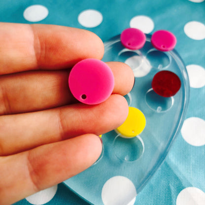 15mm Silicone Earring Circle Disc Mold