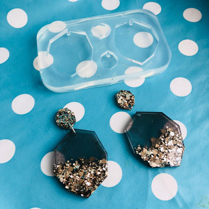 40mm XL Rock Dangle Earring Mold - Silicone Mold Craft Resin Earrings EM216