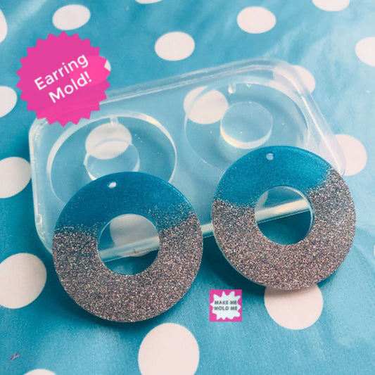 40mm Round Cut Out Disc Dangle Earring Mold