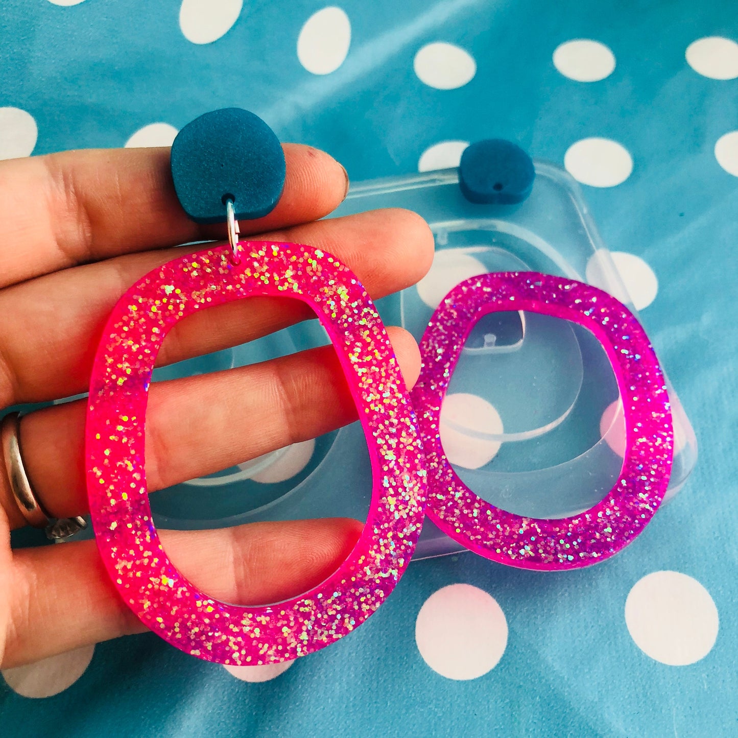 60mm XL Loop Dangle Silicone Earring Mold - Resin Earrings Craft EM299 ccc T