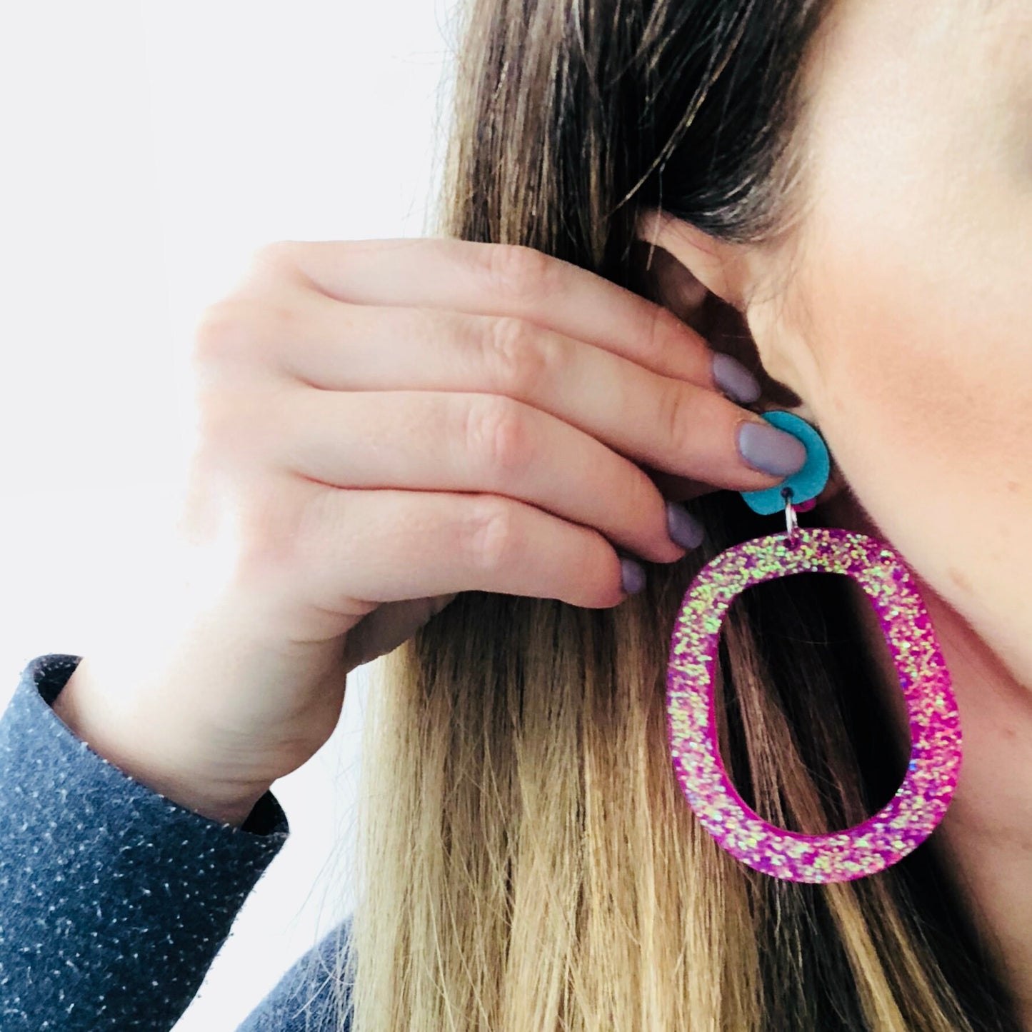 60mm XL Loop Dangle Silicone Earring Mold - Resin Earrings Craft EM299 ccc T