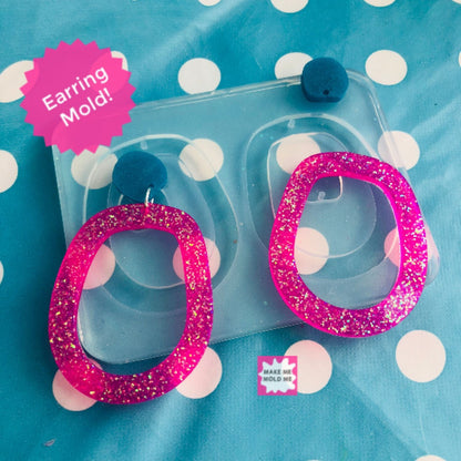 60mm XL Loop Dangle Silicone Earring Mold - Resin Earrings Craft EM299 ccc T