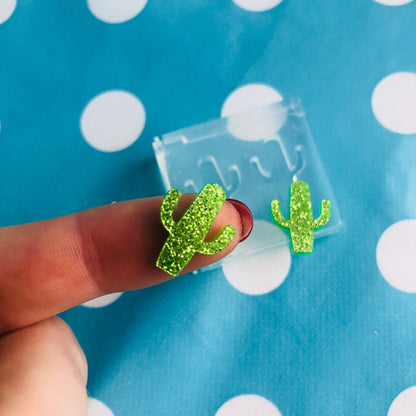 15mm Silicone Earring Cactus Cacti Mold  - Earrings Resin Crafter Mould EM279