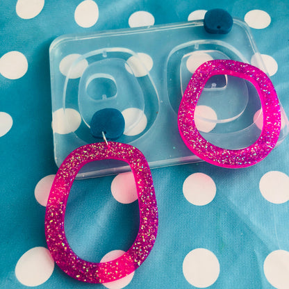 60mm XL Loop Dangle Silicone Earring Mold - Resin Earrings Craft EM299 ccc T