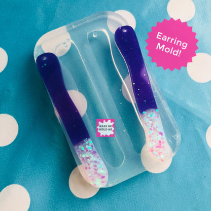 65mm Silicone Earring Mold Noodle Dangle