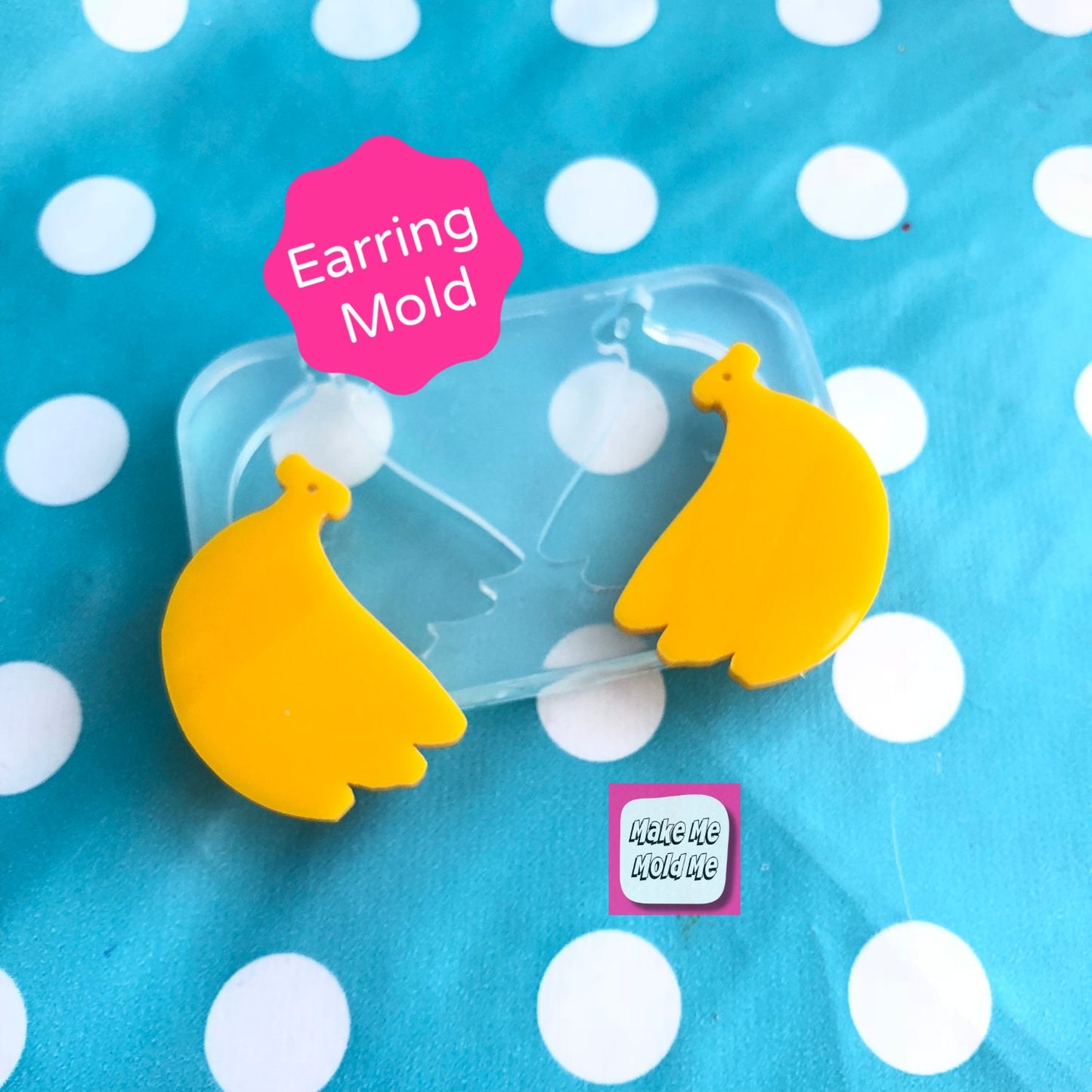 35mm Silicone Flat Banana Earring Mold