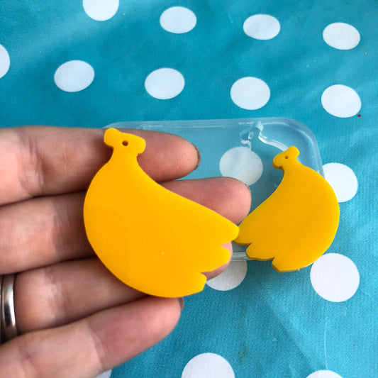 35mm Silicone Flat Banana Earring Mold