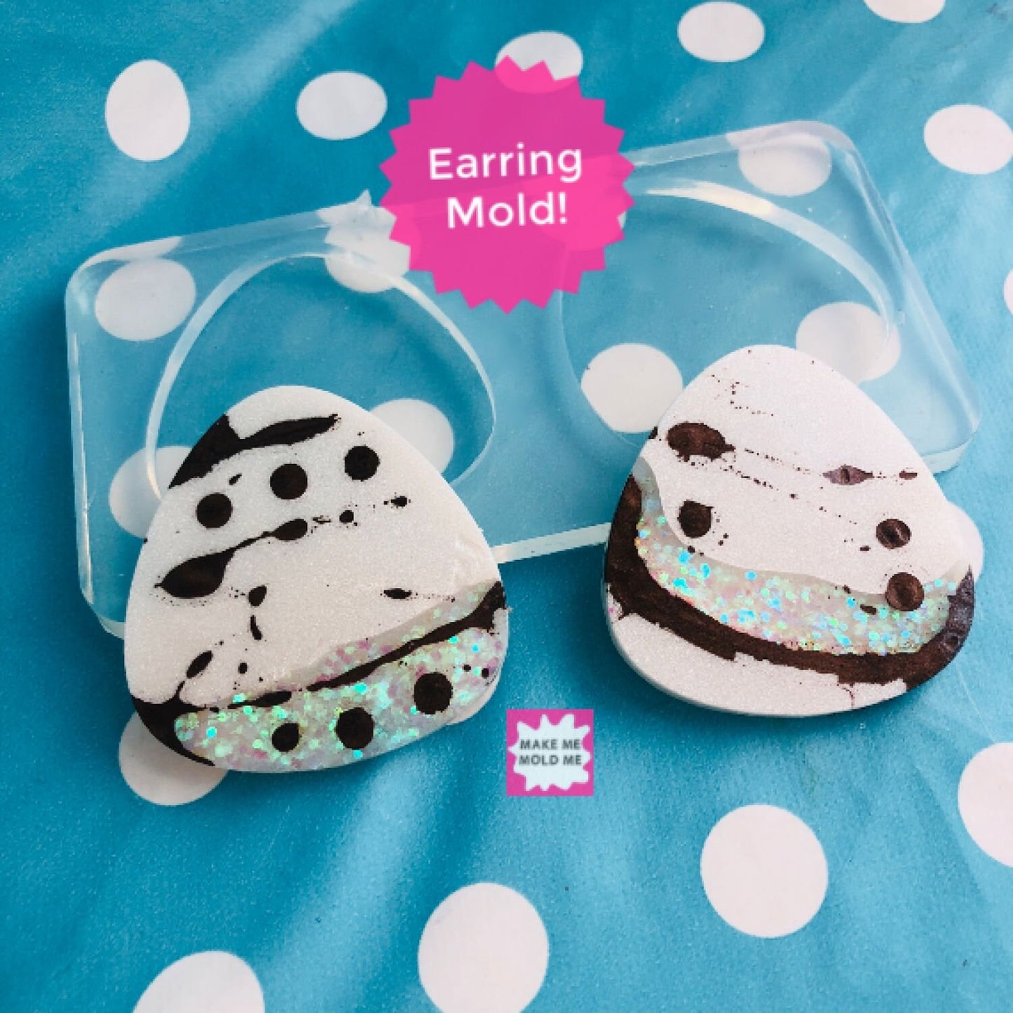 XL 50mm Silicone Earring Triangle Shape Stud Mold  - Mould EM295