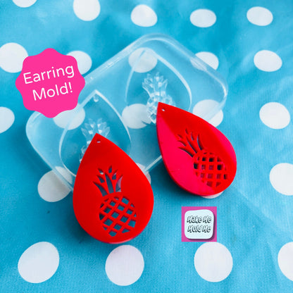 50mm Silicone Earring Cut Out Pineapple Dangle Donut Mold