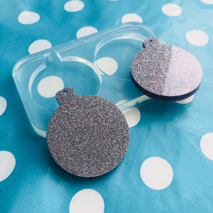 40mm Christmas Bauble Earring Mold - Silicone Mold Craft Resin Earrings EM357