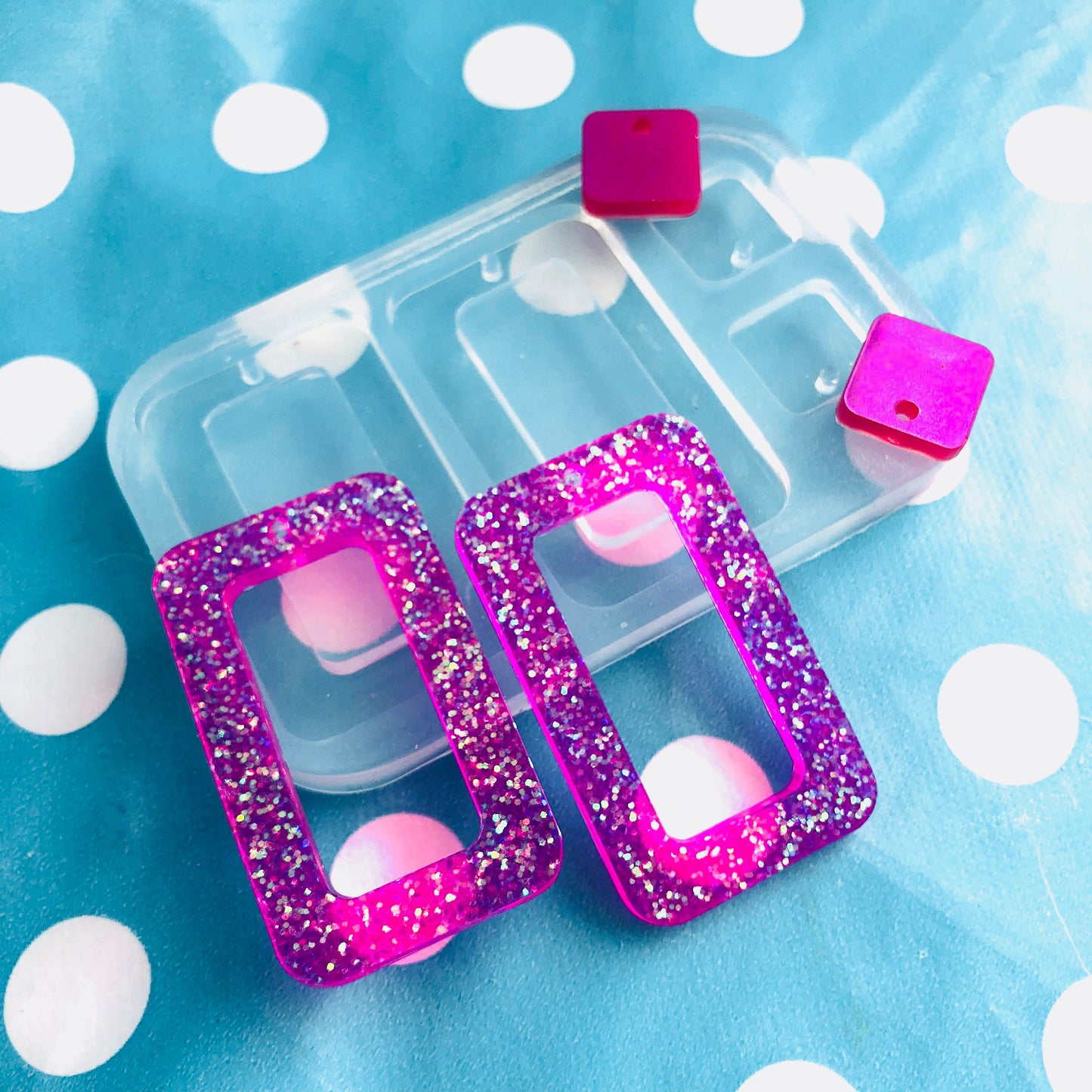 50mm Cut out Rectangle Earring Mold  EM358