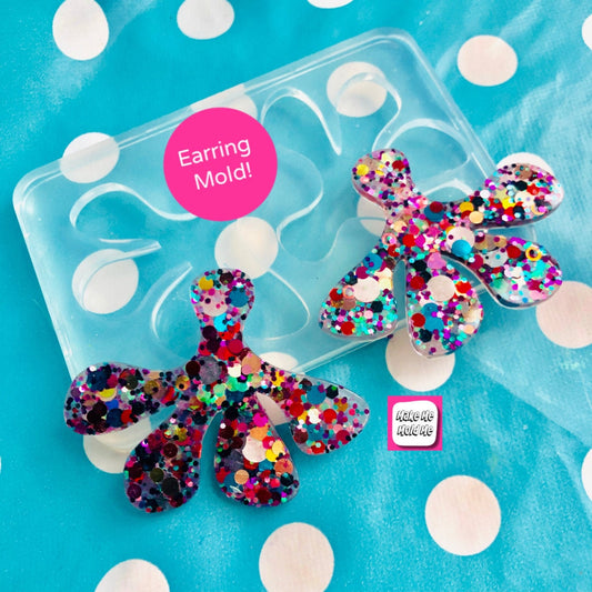 XL 50 mm Hang Doodle Stud Earring Mold - Resin Jewellery EM371