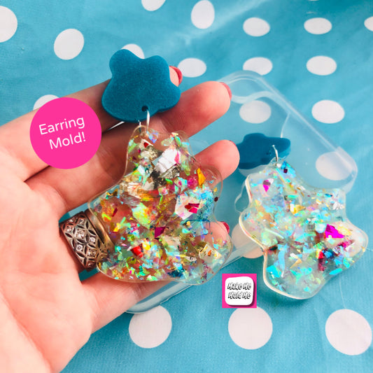 XL 80mm Splat Attack Deluxe Dangle Mold - Resin Jewellery EM373