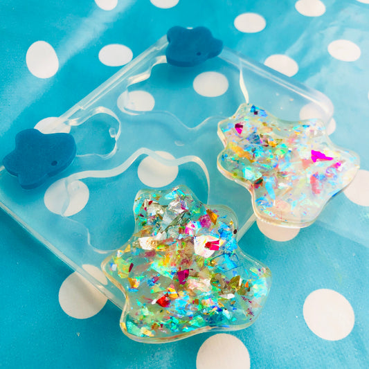 XL 80mm Splat Attack Deluxe Dangle Mold - Resin Jewellery EM373