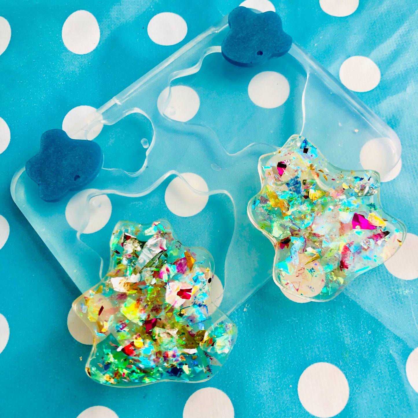 XL 80mm Splat Attack Deluxe Dangle Mold - Resin Jewellery EM373