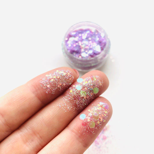 Lilac Love Purple Fine Chunky Mis Iridescent Glitter MM58
