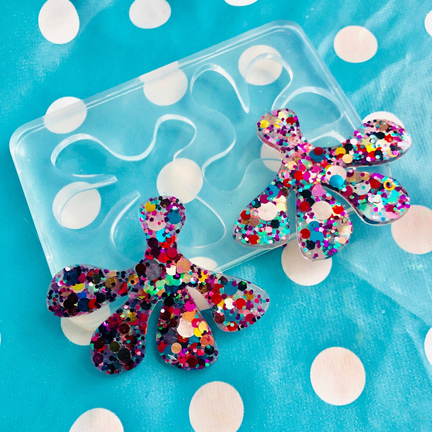 XL 50 mm Hang Doodle Stud Earring Mold - Resin Jewellery EM371