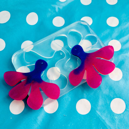 50mm Clear XL Hang Doodle Dangle Earring Mold - Resin Jewellery EM372