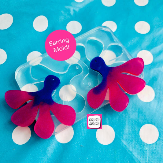 50mm Clear XL Hang Doodle Dangle Earring Mold - Resin Jewellery EM372