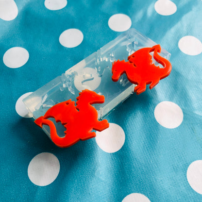 25mm Dragon Earring Silicone Dangle Earring Mold   Mould Mythical EM378