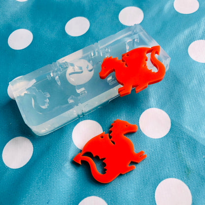 25mm Dragon Earring Silicone Dangle Earring Mold   Mould Mythical EM378