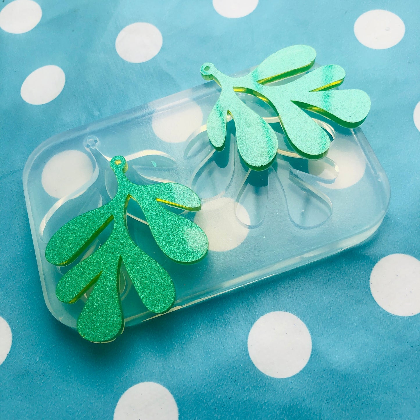 50mm Leaf Mold Silicone Earring - Resin Crafter EM387