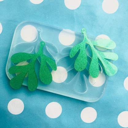 50mm Leaf Mold Silicone Earring - Resin Crafter EM387
