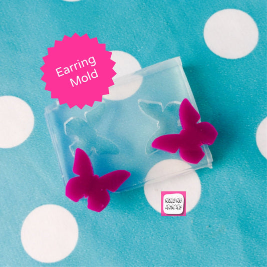 Butterfly Earring Mold - Silicone Resin Mould Stud Nature Wings EM125