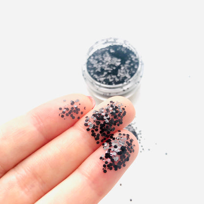Chunky Black Vampire Cloak Glitter MM57