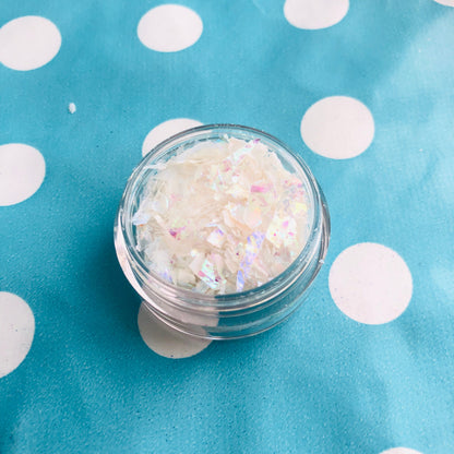 Amazing White Confetti Holographic Iridescent Glitter MM71