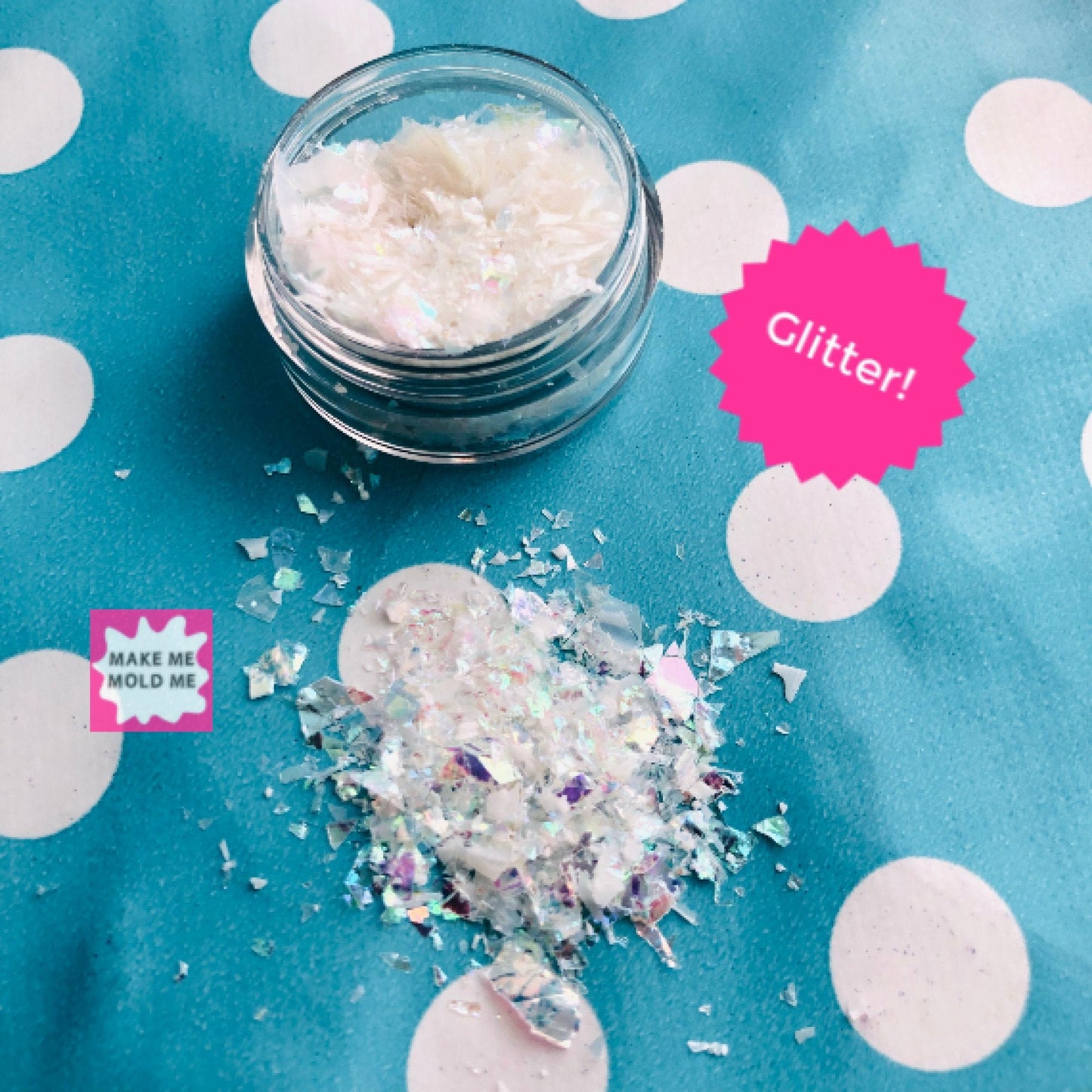 Amazing White Confetti Holographic Iridescent Glitter MM71